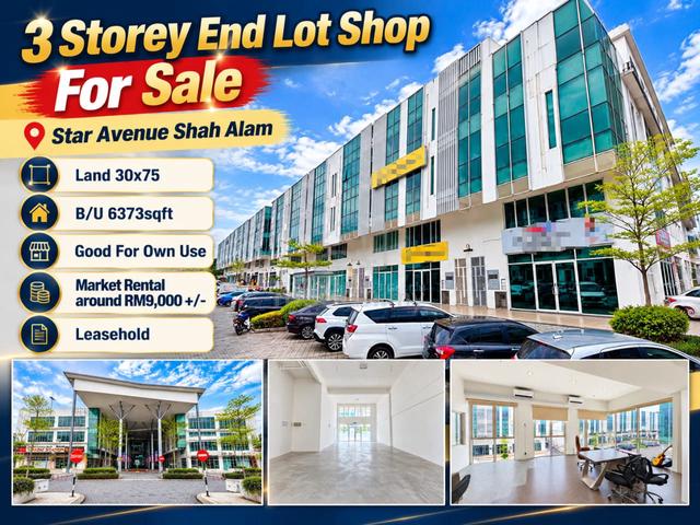 30x75 RENO 3 Storey End Lot Shop Star Avenue Shah Alam Subang Jaya 1