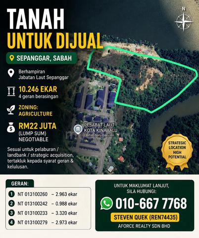 Sepanggar Prime Land For Sale 1