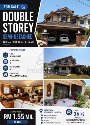 Tabuan Desa Indah Keranji Double Storey Semi-D House For Sale 1