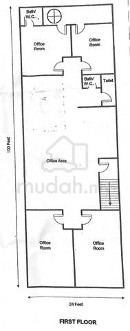 Shop-Office (First Floor - Upstairs), Taman Molek, JB 1
