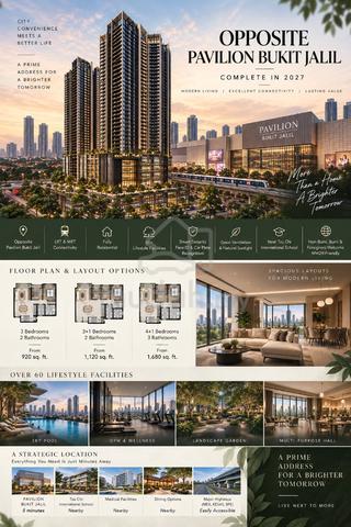 Bukit Jalil Luxury Freehold Condo [Next to LRT & Pavilion Bukit Jalil] [ Pet Friendly] 1