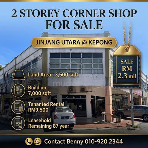 Kepong  Jinjang Utara 2 Storey Corner Shop For Sale 1