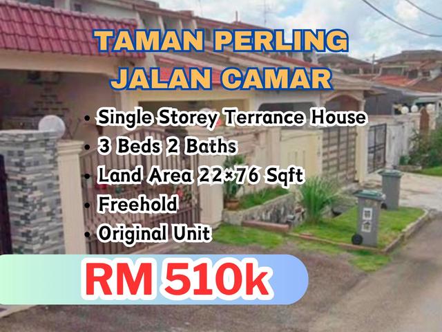 Full Loan!! Taman Perling Single Storey Terrance House Unit For Sale 1