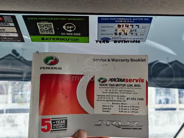 ARUZ AV Full ServiceRec Perodua 2019 FULL LOAN 1.5 - 5