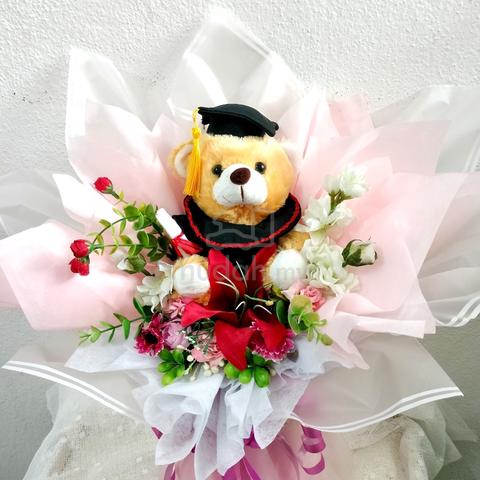 Artificial Flower & Convo Bear Hand Bouquet  - photo 2 of 5