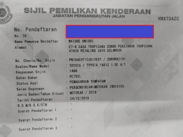 2019 Toyota Yaris 1.5 E , 35,000km Service Record  - 3