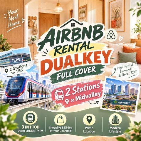 URGENT LET GO ! Airbnb Dualkey - Walk to MRT/LRT - High Rental Income 1
