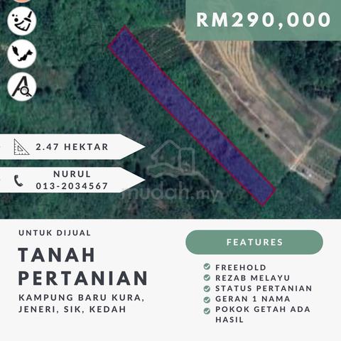 [GERAN 1 NAMA] Tanah Pertanian di Kampung Baru Kura FOR SALE 1