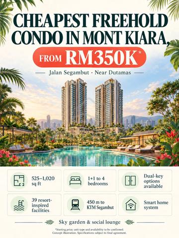 Mont Kiara Cheapest Freehold 350K 1