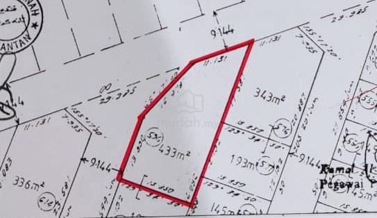 Cornet lot rumah satu tingkat semi-d tanah luas 1