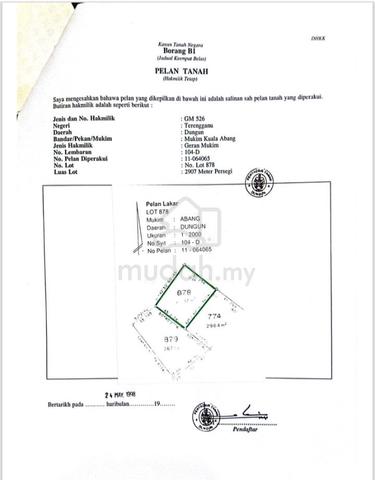 Tanah Untuk Dijual Kampung Baru Kuala Abang 1