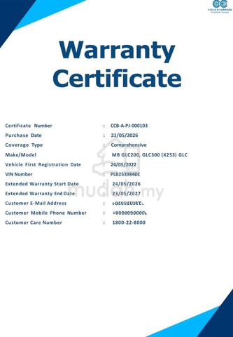 Mercedes Benz GLC300 2.0 4MATIC WRTY C&C EXTD 2027 - 3