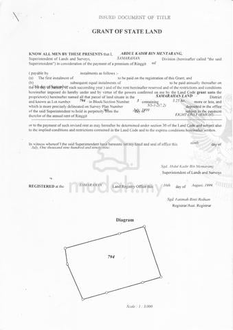 Sg Mata Samarahan Native land [negiotiable] 1