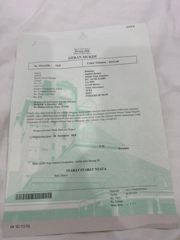 Tanah pauh sembilan bachok 1