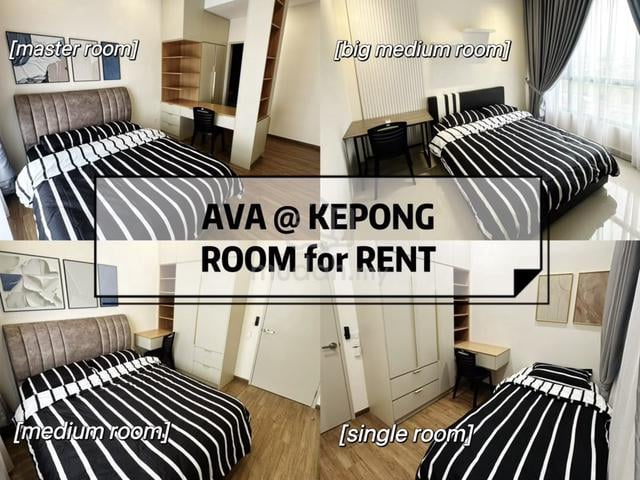 ‼️Master & Medium Room @ RESIDENSI AVA Kepong 2 mins walk to Kiara Bay 1