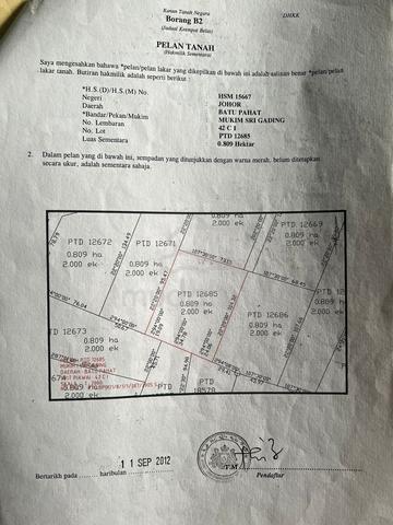 TANAH ASET PELABURAN Untuk dijual 1