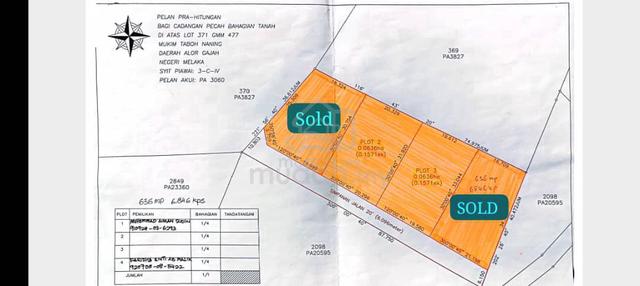 For Sale: Lot 371 Mukim Taboh Naning Ulu Kemus A'famosa Alor Gajah 1