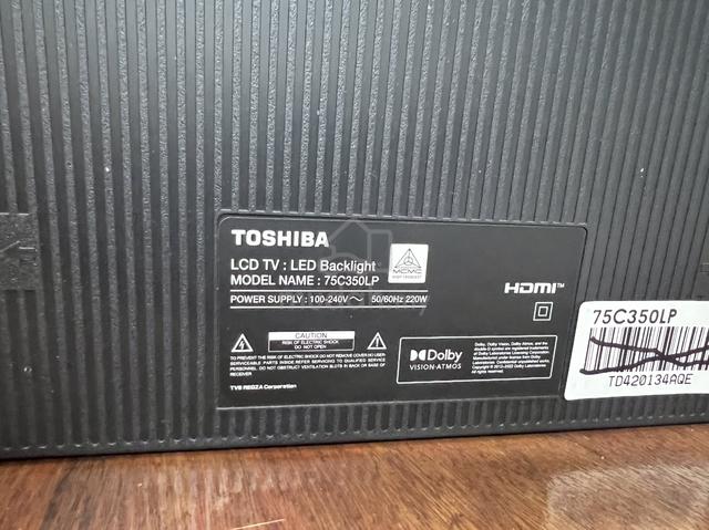 Toshiba 4K UHD Google TV 75” - photo 3 of 3