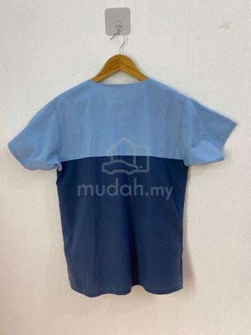 Vintage Dickies Two Tone Blue Workwear Scrub Top - photo 6 of 6