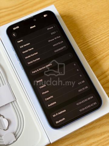 (297TT) iPhone 16 Plus 512gb Ultramarine|Spaylater - photo 2 of 6