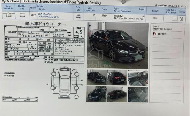 2022 Mercedes Benz CLA-180 AMG 1.3 (A) 4.5A 13K KM - 3