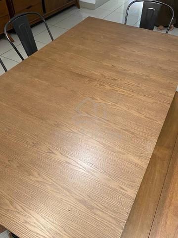 meja makan solid wood + bench - photo 6 of 6