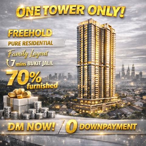 FREEHOLD @ Serdang ！Family layout- 5R | Big balcony & Near MRT Mall 1