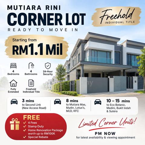 New Corner Landed Project Mutiara Rini 1