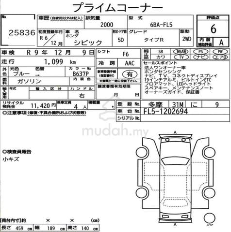Honda Civic Type R blue grey New 6A 5A Civic FL5 - 2
