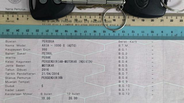 2016 Perodua Axia 1.0 G (A)One Owner Like New Tyre - 3