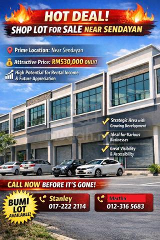 HOT DEAL! SHOP LOT FOR SALE near sendayan 1
