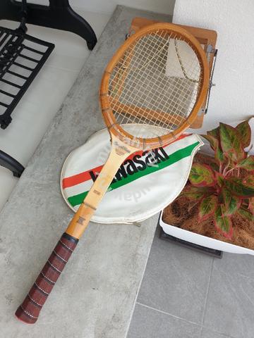Raquette De Tennis Vintage Kawasaki Pro Ace – Bois – Grip 4 1/2 – Fabriquée Au Japon