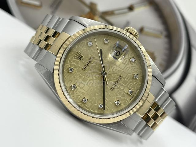 Rolex datejust computer on sale face with diamonds