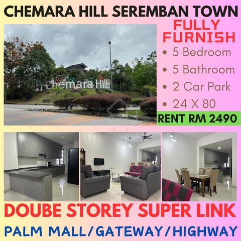 RENT SEREMBAN GOOD LOCATION 💯SUPER Link DOUBLE STOREY CHEMARA HILL 1
