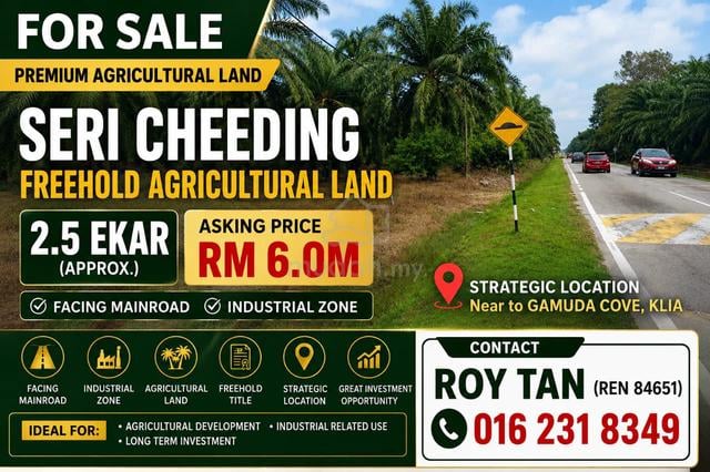 SERI Cheeding Freehold non Bumi Agricultural land  For Sale 1