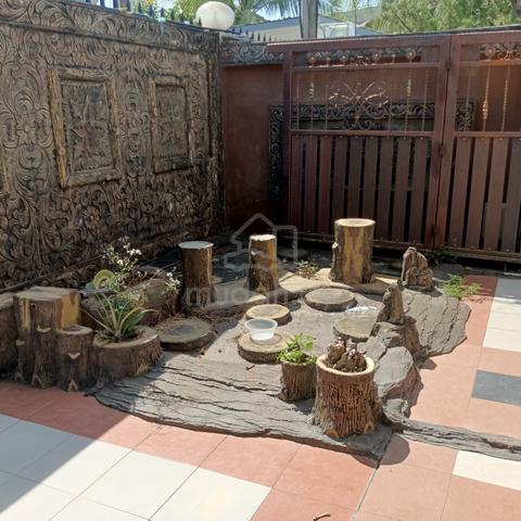 DoubleStorey SemiD Taman Seri Permai Ketiau Putatan Riverview Backyard 1