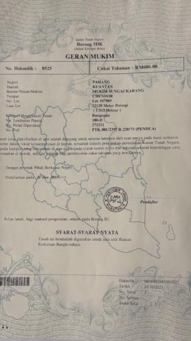 Tanah Untuk Dijual Segera di Chendor Kuantan Sempadan Chukai, Kemaman 1