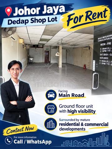 Johor Jaya Dedap 6 Shop Lot For Rent - Facing Main Road 1