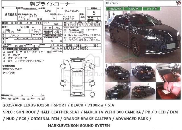 2025 Lexus RX350 2.4 F SPORT - New Digital Meter - 3