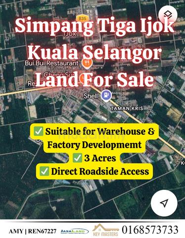 Simpang Tiga Ijok Land For Sale | Industrial Area 1