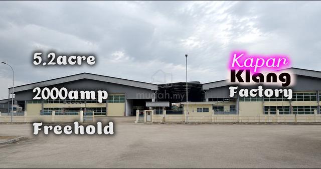 Klang Kapar 5.26acre Freehold Factory 2000amp 3ton Gas Pipe Ready 1