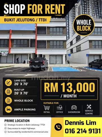 Laman Idaman Bukit Jelutong End Lot Shop Lot For Rent 1