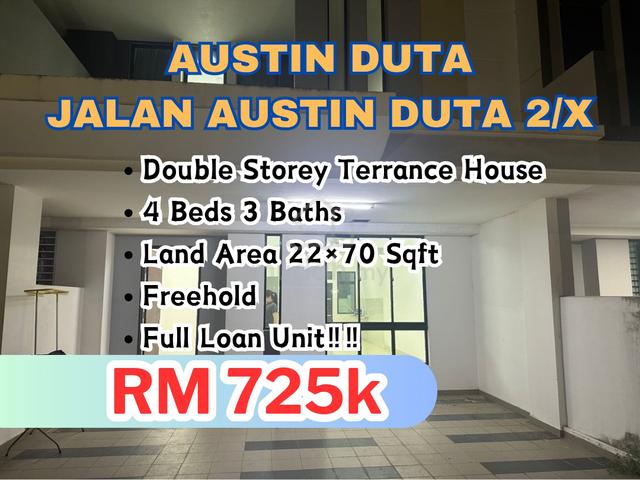 Full Loan !!! Austin Duta Double Storey Terrance House Unit For Sale 1