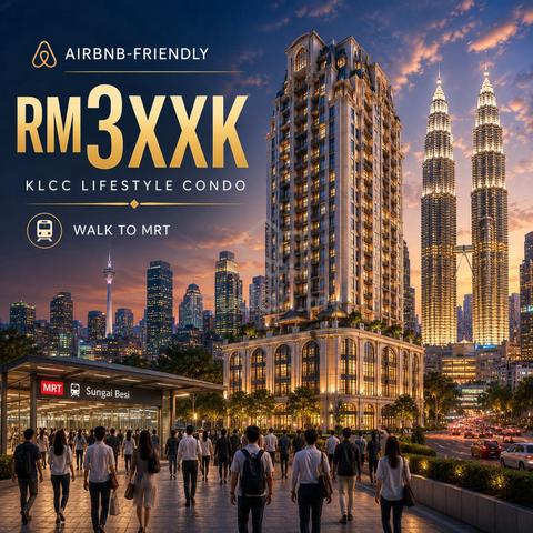 Near KLCC Airbnb ! 3R- Next to MRT @ High rental DUALKEY - 1