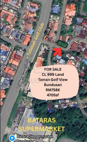 CL 999 Years | Taman Golf View Land | 4705sf | Bundusan 1