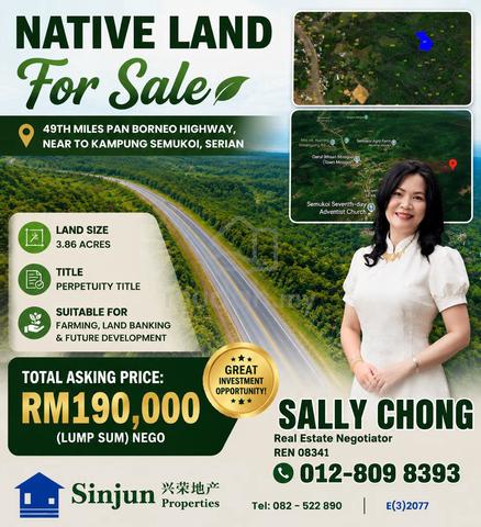 Native Agricultural land at 49th miles Pan Borneo highway, Kuching 1