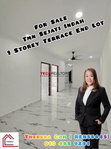 1 Storey Terrace End Lot For Sale @ Taman Sejati Indah 1