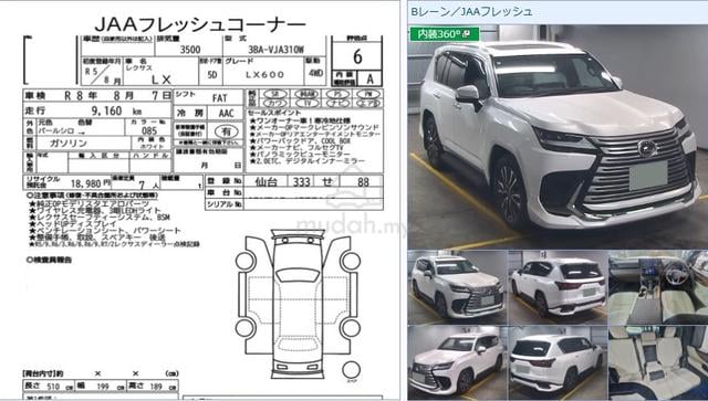 6A MARK LEVINSON 2023 Lexus LX600 3.4 COOL BOX TV - 2