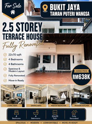 Bukit Jaya Puteri Wangsa Ulu Tiram 2.5 Storey Terrace Fully Renovated 1