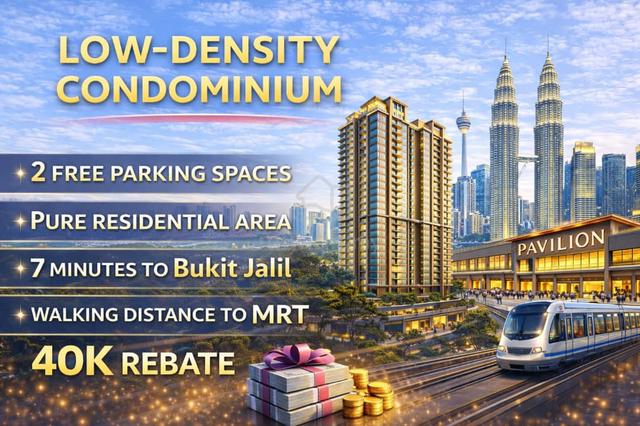 CASHBACK Rm40k, Next PAVILION 2 GREENHILL Freehold【 3R2B/4R2B @ 1,200sf 】 1